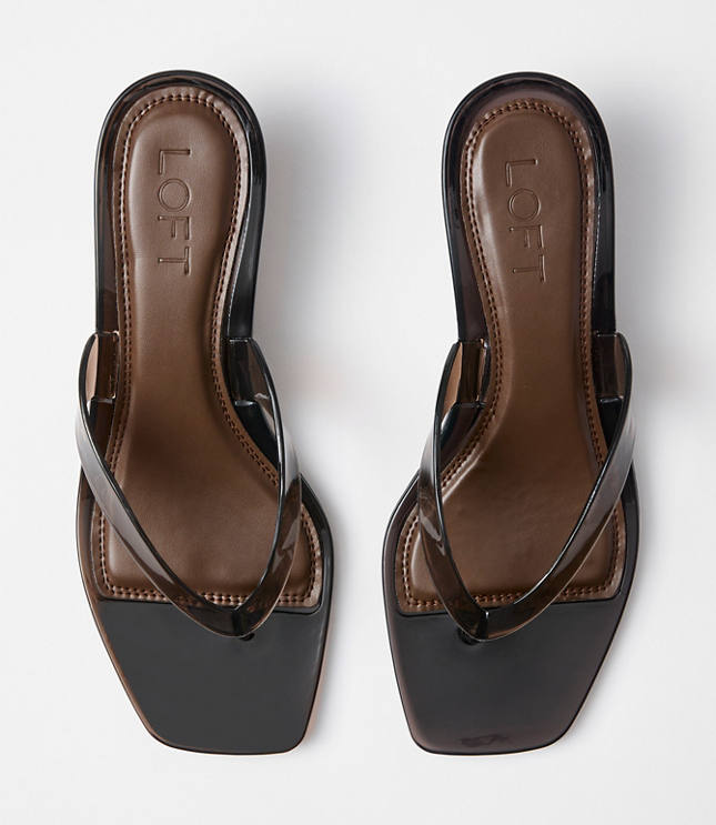 Jelly Kitten Heel Thong Sandals