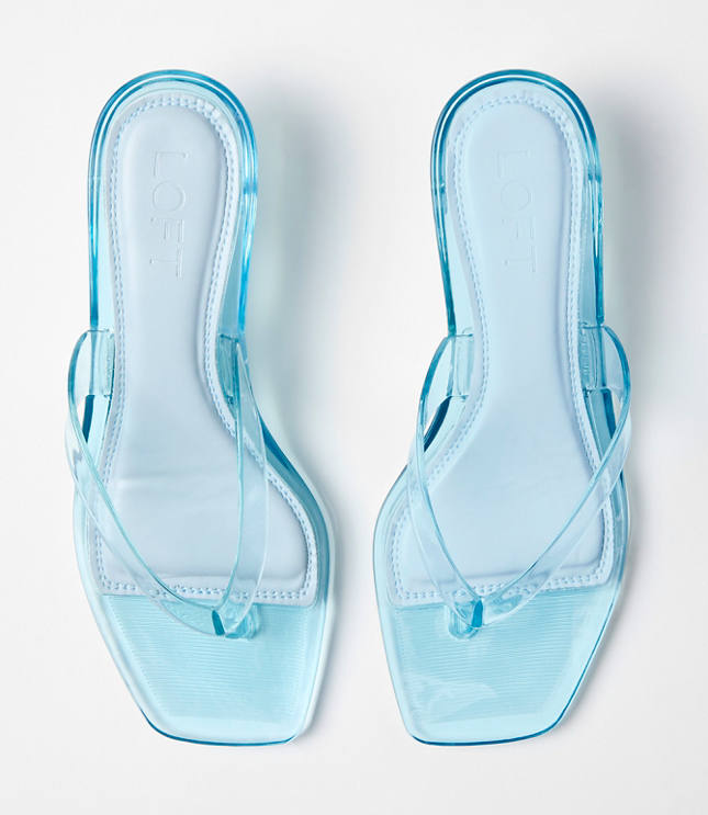 Jelly Kitten Heel Thong Sandals