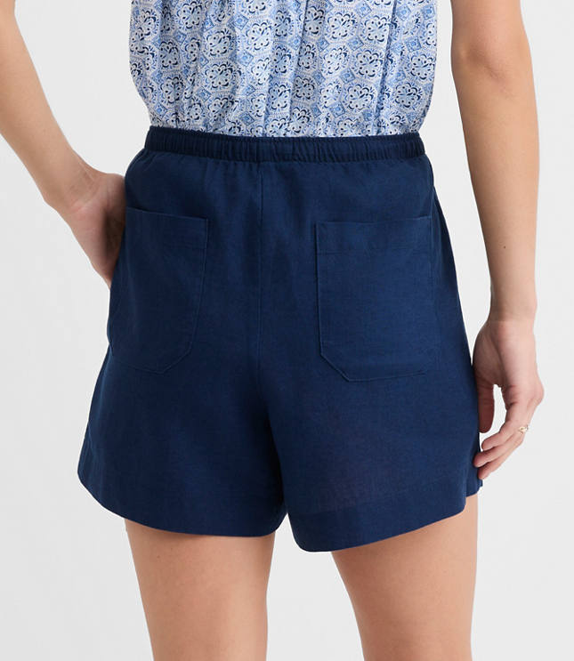 Petite Sawyer Pull On Shorts in Linen Cotton carousel Product Image 3