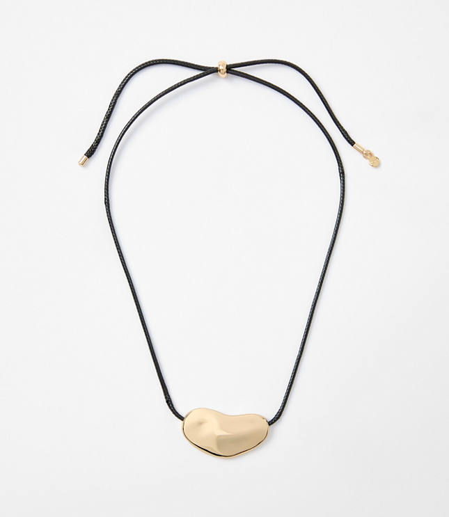 Metal Nugget Pull Tie Necklace