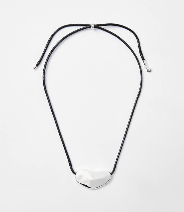 Metal Nugget Pull Tie Necklace