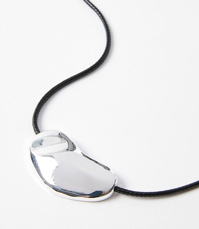 Metal Nugget Pull Tie Necklace