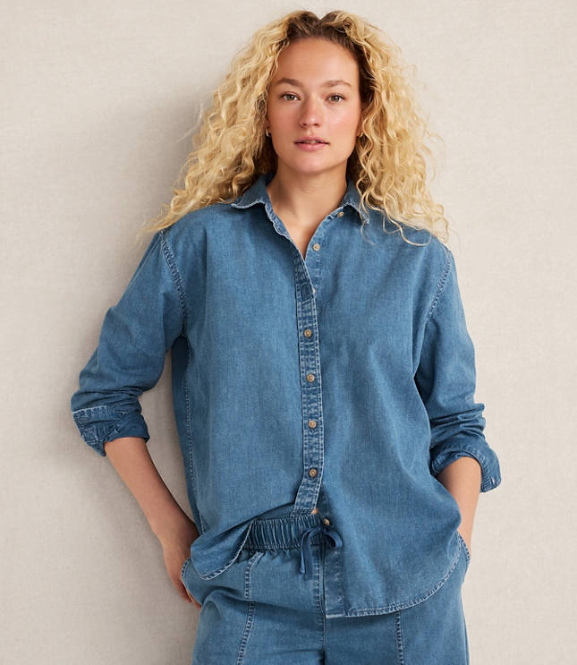Haven Well Within The Daily Shirt in Organic Cotton Denim