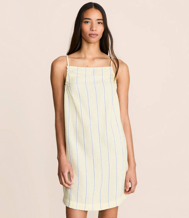 Petite Lou & Grey Striped Ruched Triple Cloth Mini Dress