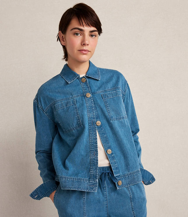 Haven Well Within Organic Cotton Denim Boxy Jacket