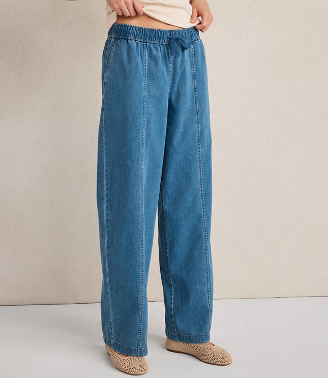 Haven Well Within Organic Cotton Denim Barrel Leg Pants