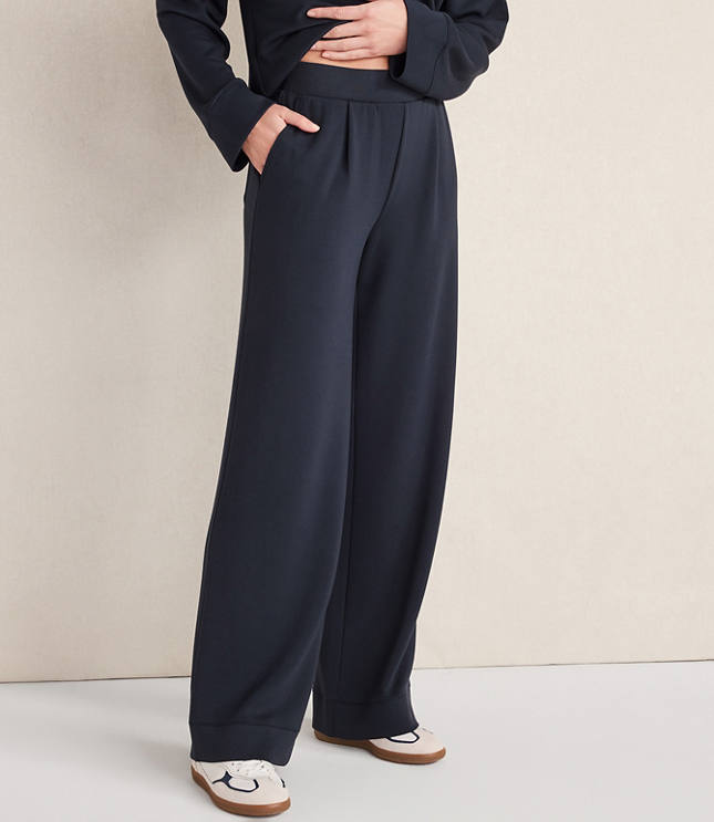 Haven Well Within Soft Knit Wide Leg Pleated Pants