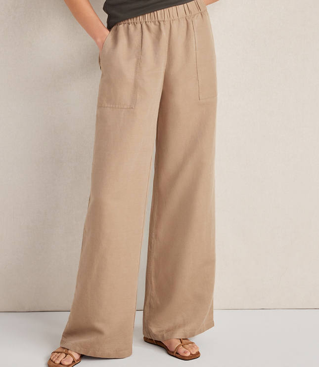 Haven Well Within Linen Blend Dobby Wide Leg Pants