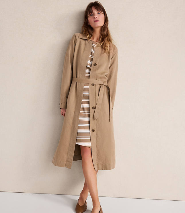 Haven Well Within Linen Blend Dobby Trench Coat