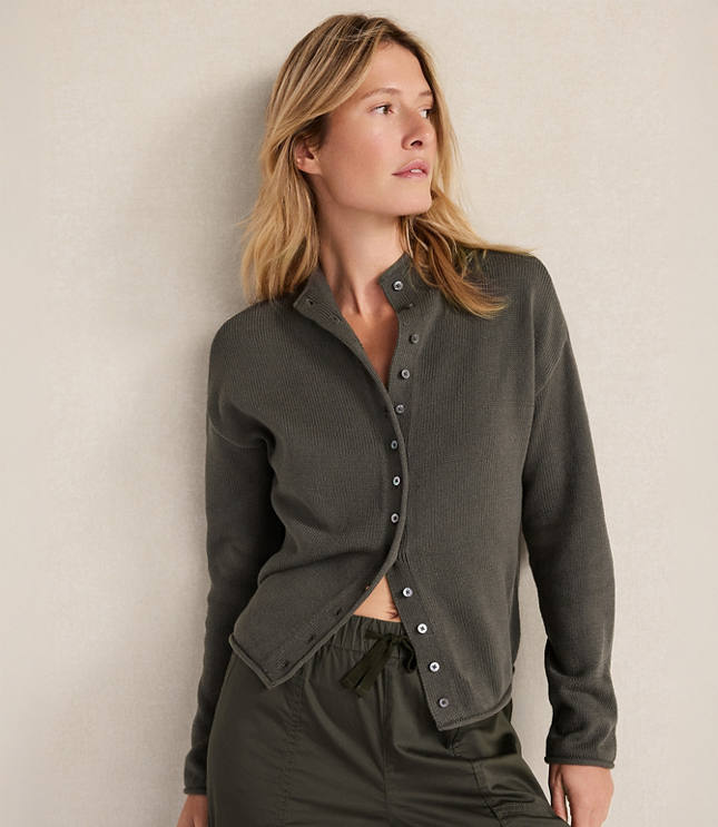 Haven Well Within Organic Cotton Roll Neck Cardigan