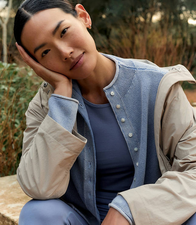 Haven Well Within Organic Cotton Roll Neck Cardigan