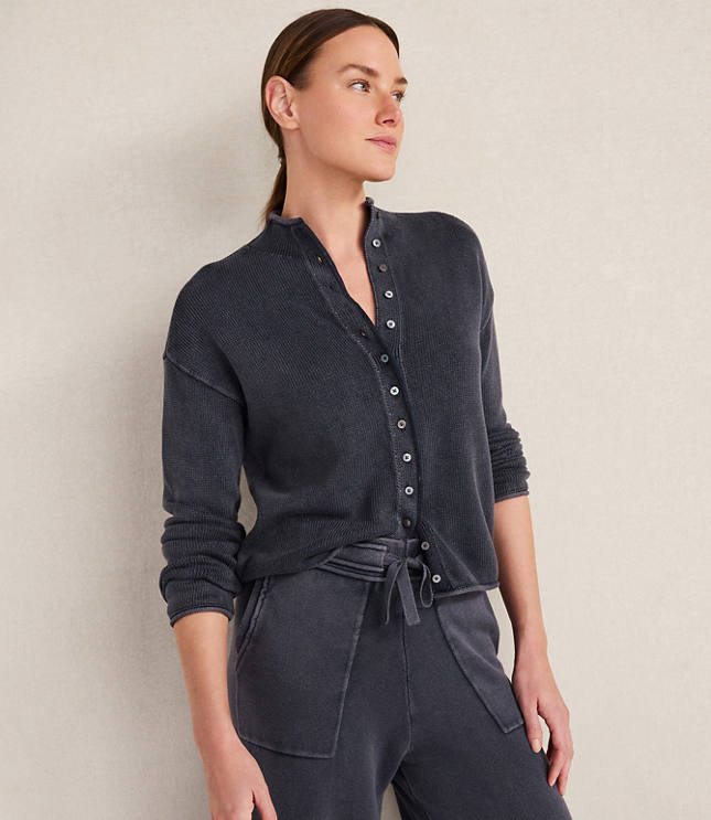 Haven Well Within Organic Cotton Roll Neck Cardigan