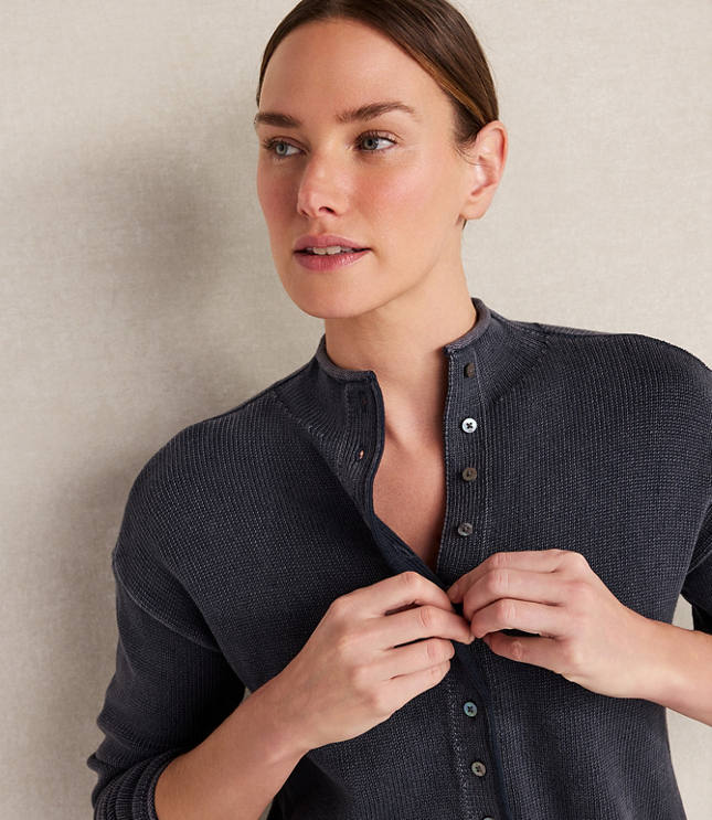 Haven Well Within Organic Cotton Roll Neck Cardigan