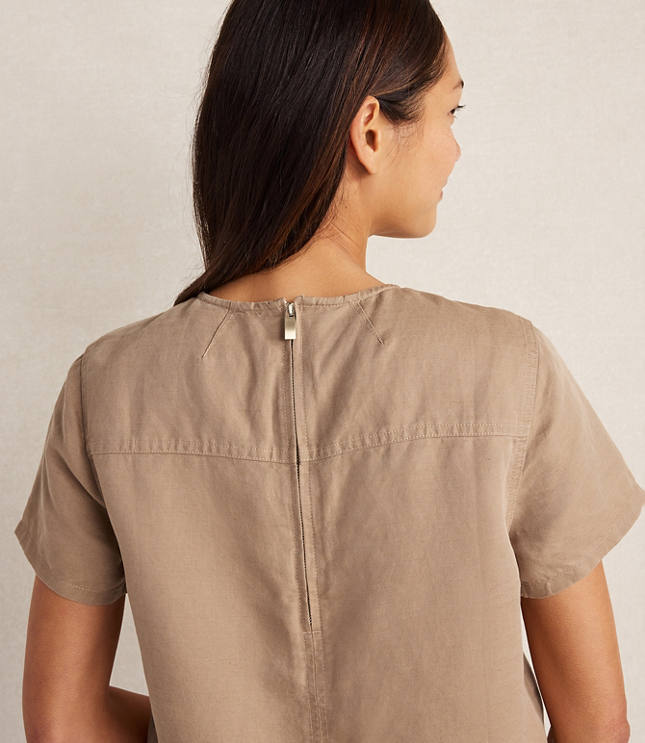 Haven Well Within Linen Blend Dobby Short Sleeve Top
