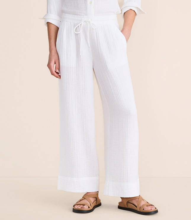Lou & Grey Triple Cloth Wide Leg Pants carousel Product Image 2