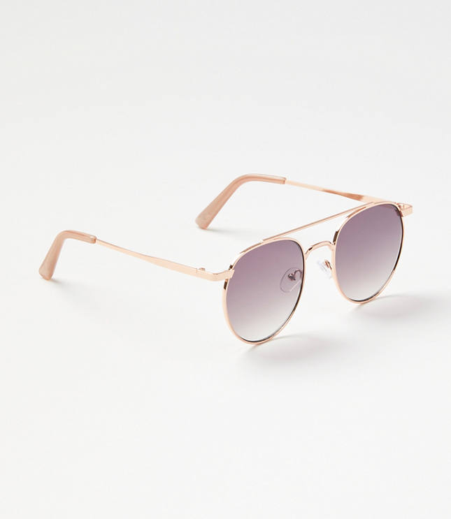 Round store aviator sunglasses