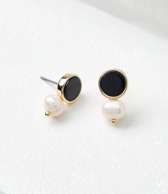 Tortoiseshell Print Stud Earrings