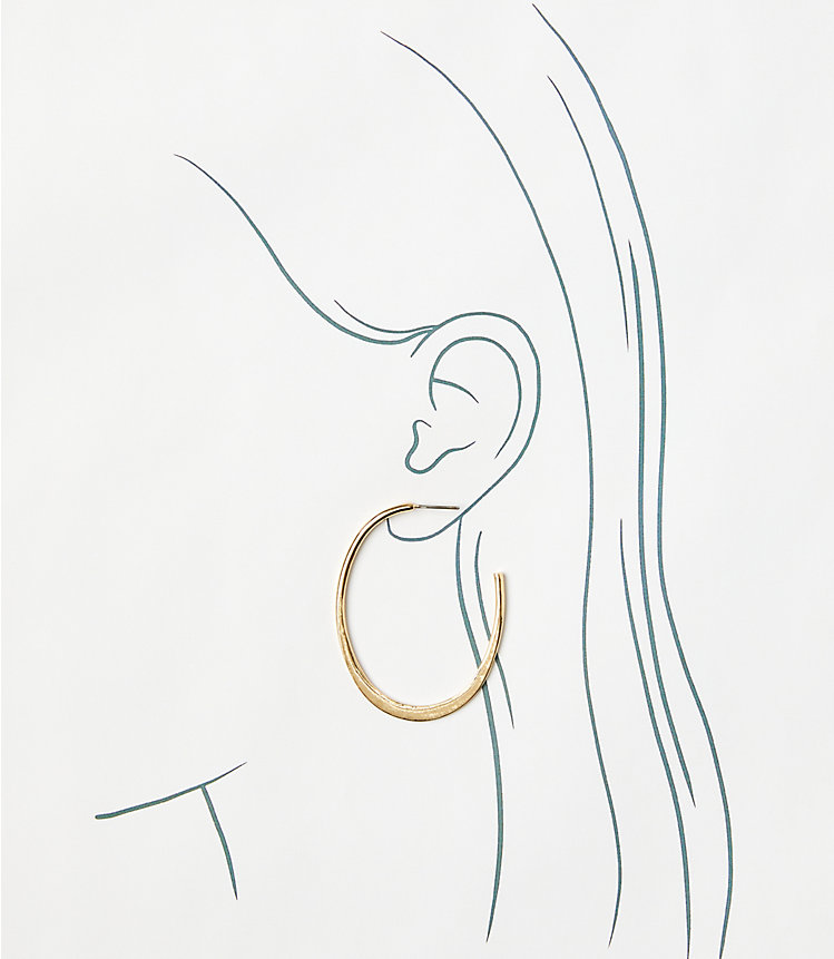 Sculpted Hoop Earrings image number null