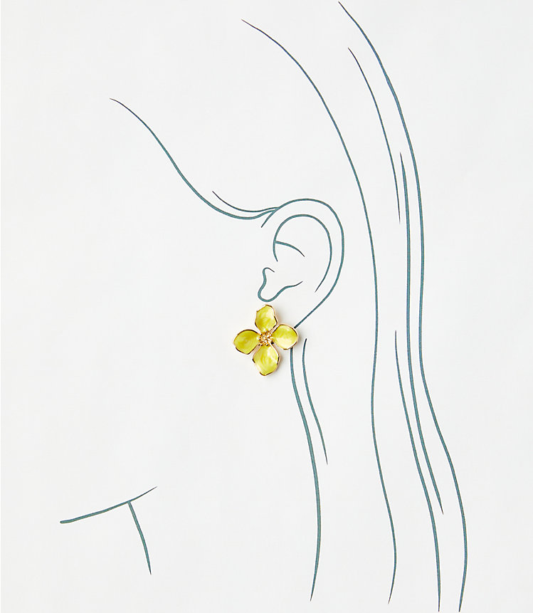Oversized Flower Stud Earrings image number null