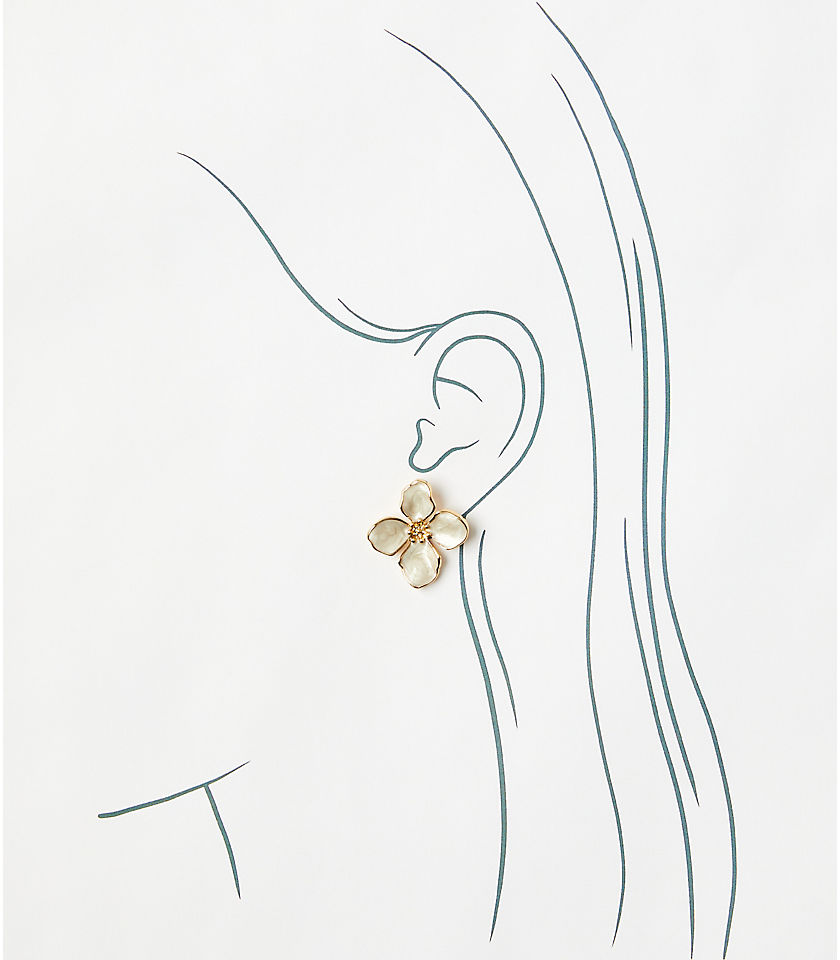 Oversized Flower Stud Earrings