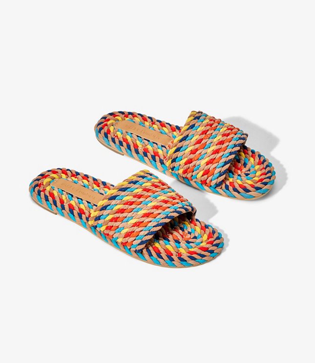 Salt + Umber Striped Sunny Sandals