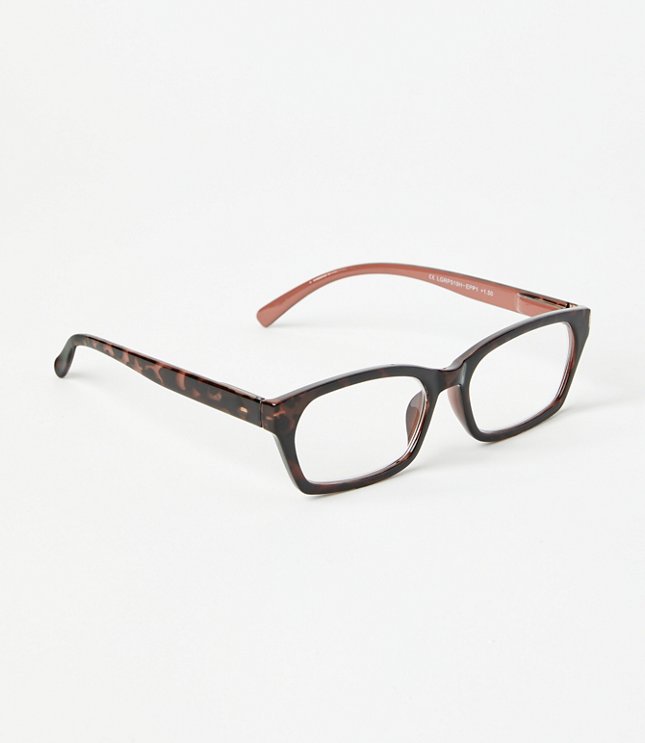 Tortoiseshell Print Rectangle Reading Glasses