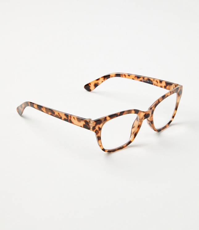 Loft Tortoiseshell Print Modern Reading Glasses Size 1 Caramel Women s