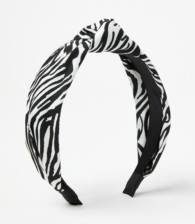 Zebra Print Knot Headband