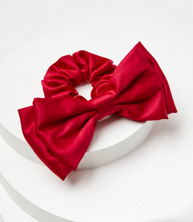 Bow Scrunchie - Vivid Red