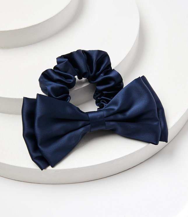 ヘアアクセサリー HELK TIE SCRUNCHIE / LONG (NAVY) Amazon.com: Silk Hair Scarf Scrunchie Hair Ties Satin Long