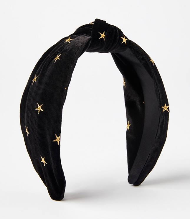 Metallic Star Velvet Knot Headband