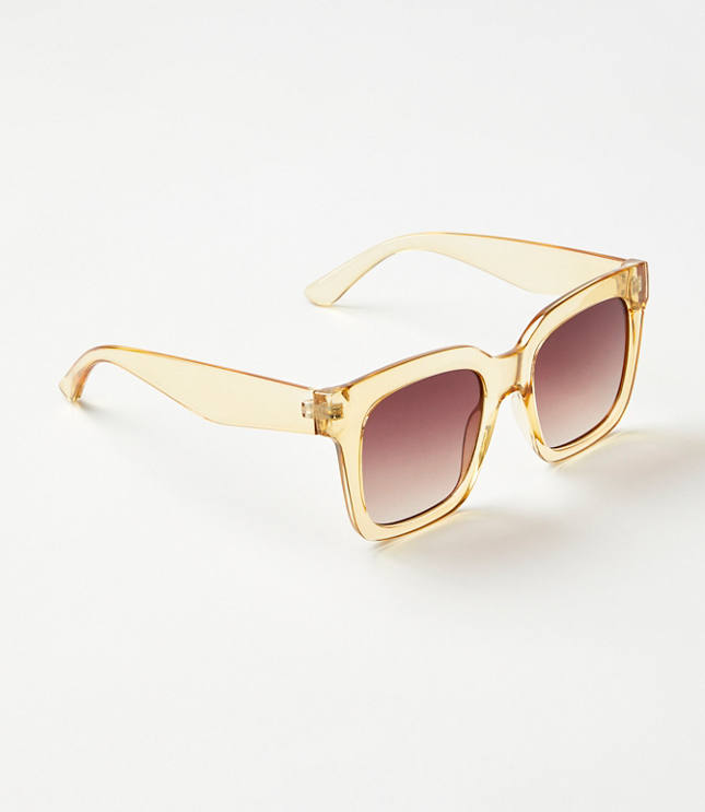 Crystal Finish Square Sunglasses