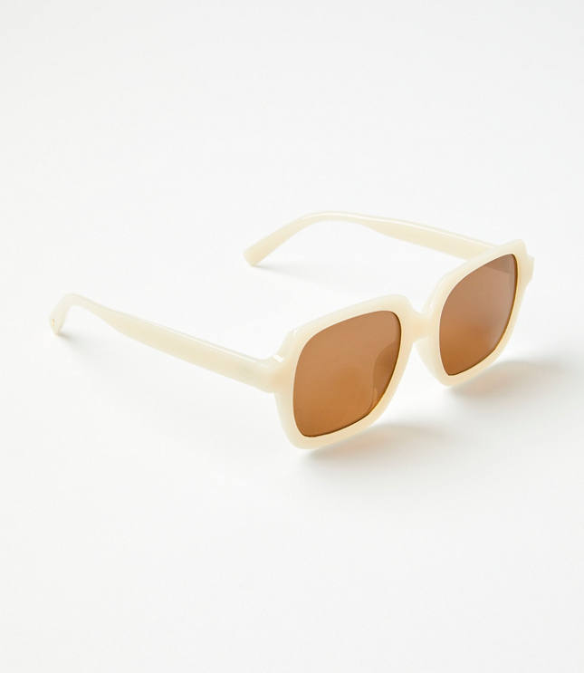 Cream Square Sunglasses