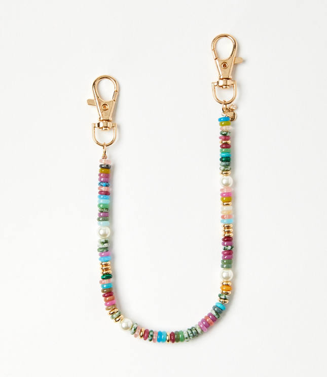 Pearlized Beaded Bag Charm