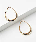Metallic Teardrop Hoop Earrings carousel Product Image 1