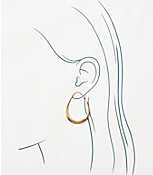 Metallic Teardrop Hoop Earrings carousel Product Image 2