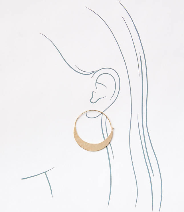 Crescent Hoop Earrings