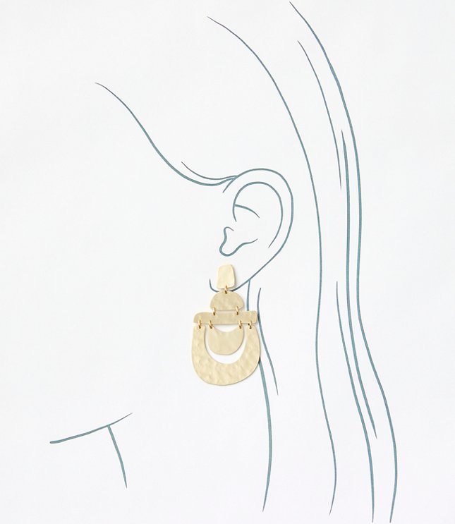 Ombre Raffia Layered Drop Earrings