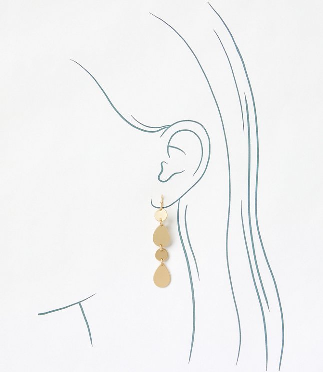 Brushed Metal Linear Drop Earrings