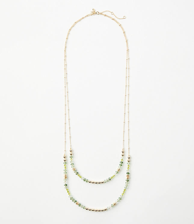 Beaded Multistrand Necklace - Beach Grass