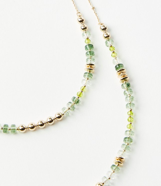 Pearlized Layered Charm Necklace