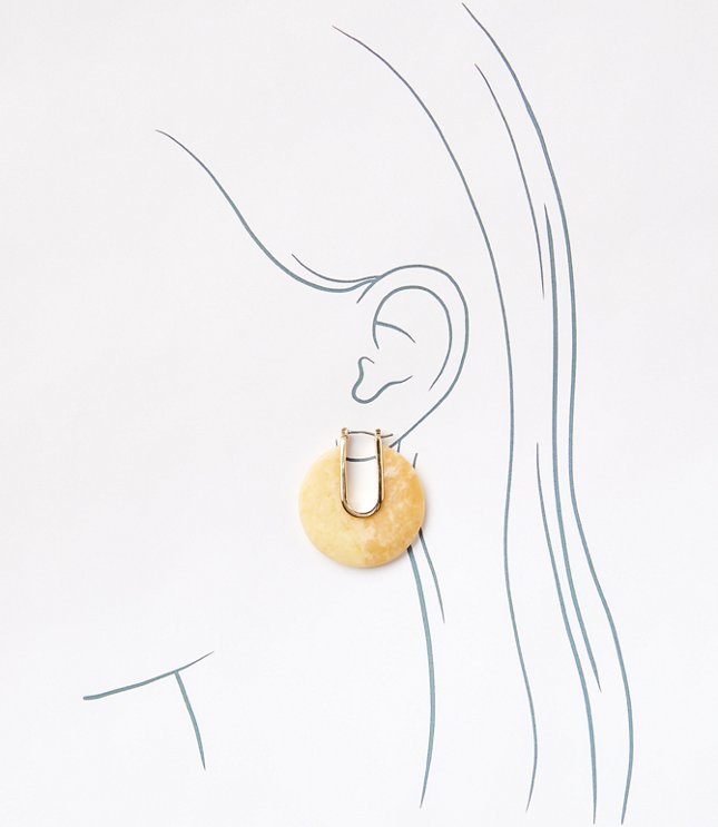 Enamel Hoop Earrings