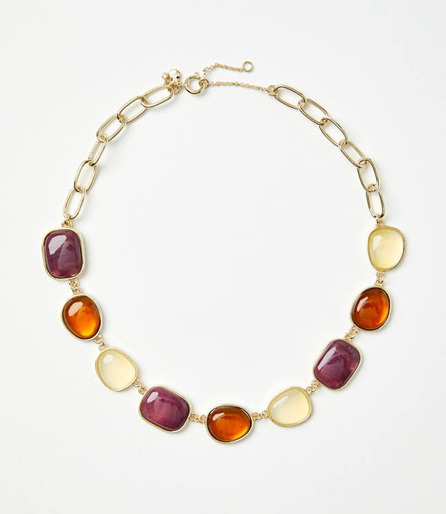 Mixed Stone Statement Necklace