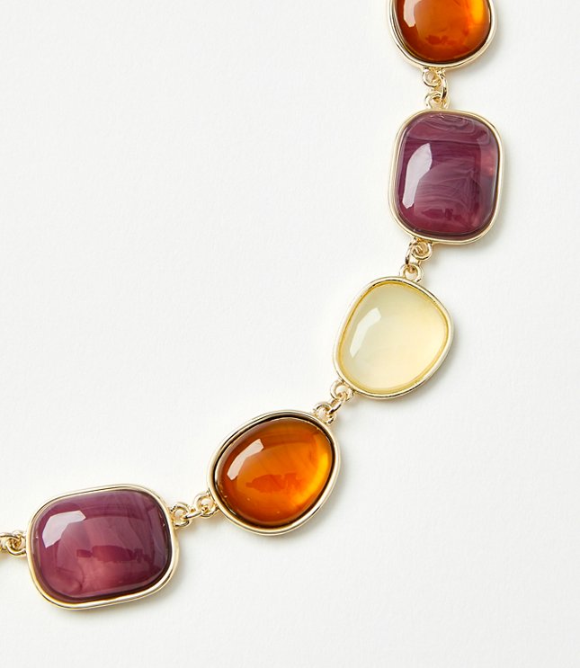 Mixed Stone Statement Necklace