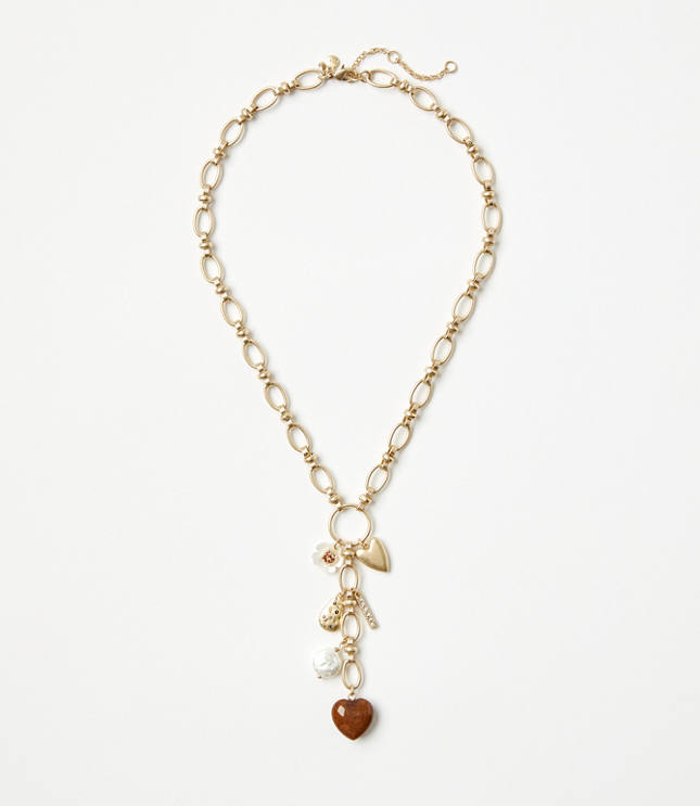 Oversized Chain Link Statement Necklace - Goldtone