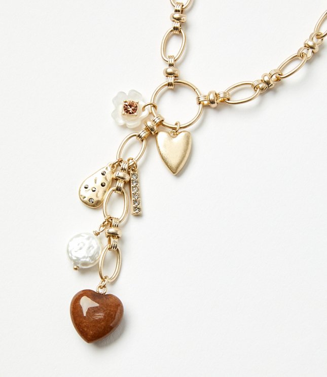 Tortoiseshell Print Mini Heart Necklace Set