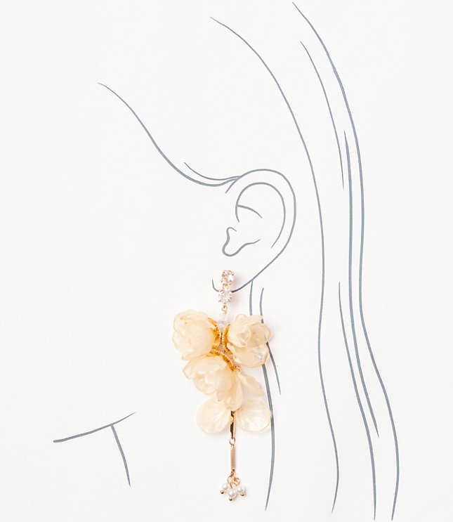 Floral Drop Statement Earrings