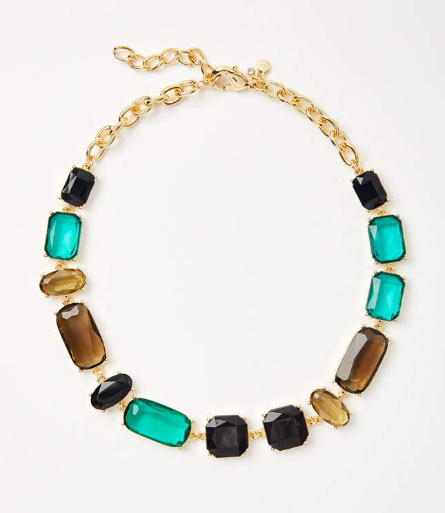 Mixed Crystal Statement Necklace