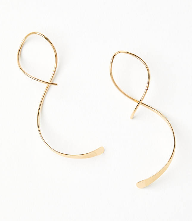 Swirl Pull Through Drop Earrings