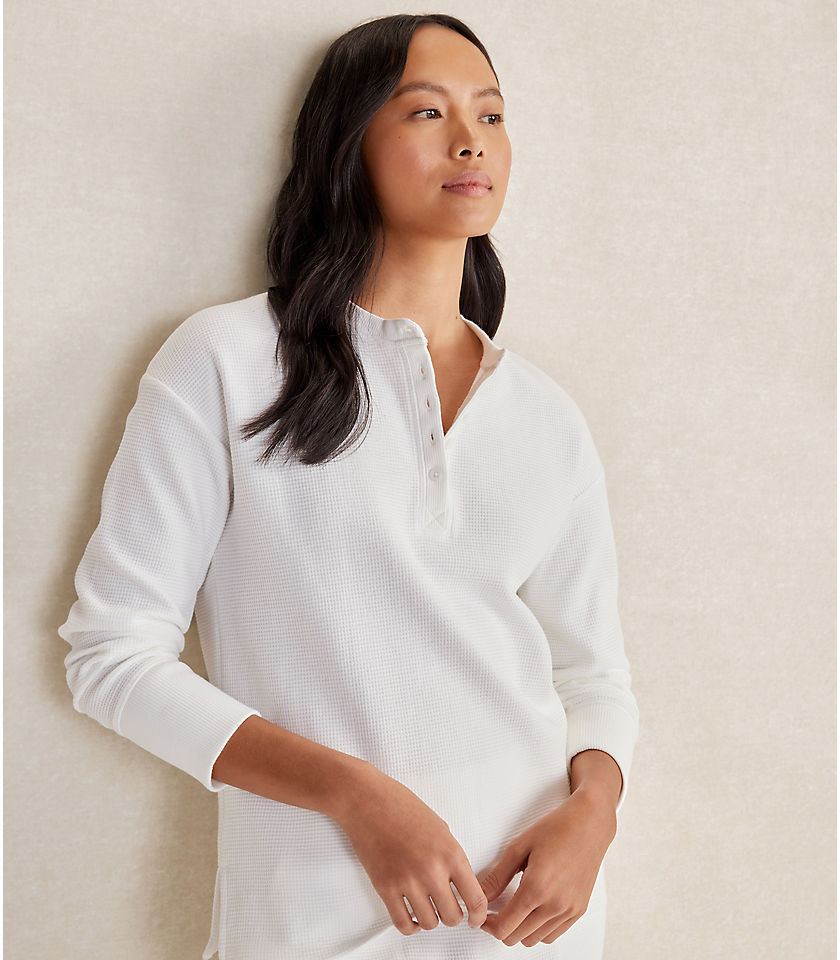 Haven Well Within Organic Cotton Waffle Knit Henley